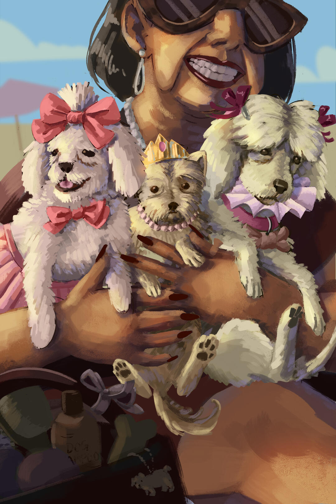 3 Crusty White Dogs